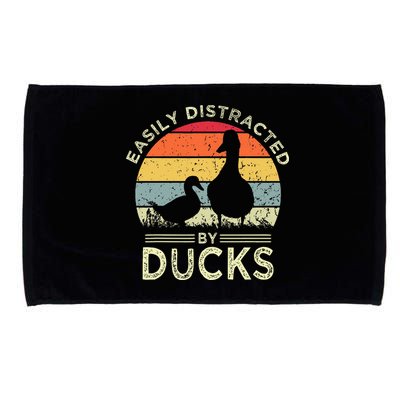 Easily Distracted By Ducks Microfiber Hand Towel