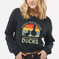 Easily Distracted By Ducks Cropped Pullover Crew