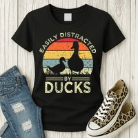 Easily Distracted By Ducks Womens T-Shirt