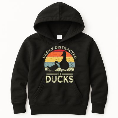 Easily Distracted By Ducks Kids Hoodie