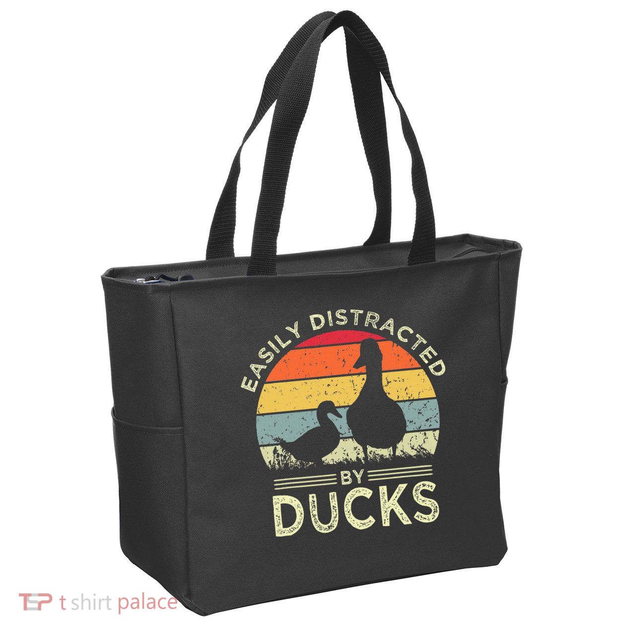 Easily Distracted By Ducks Zip Tote Bag