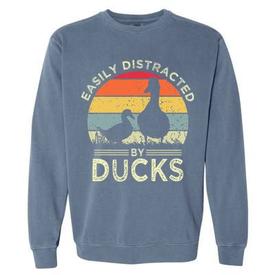 Easily Distracted By Ducks Garment-Dyed Sweatshirt
