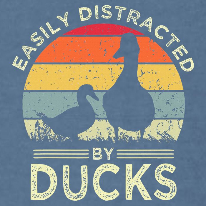 Easily Distracted By Ducks Garment-Dyed Sweatshirt