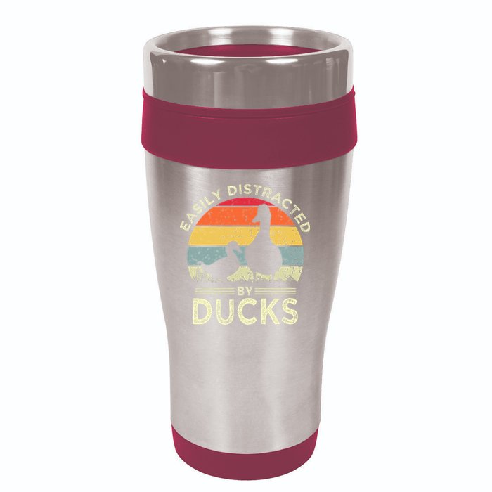 Easily Distracted By Ducks 16oz Travel Tumbler