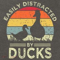 Easily Distracted By Ducks Cotton Canvas Backpack