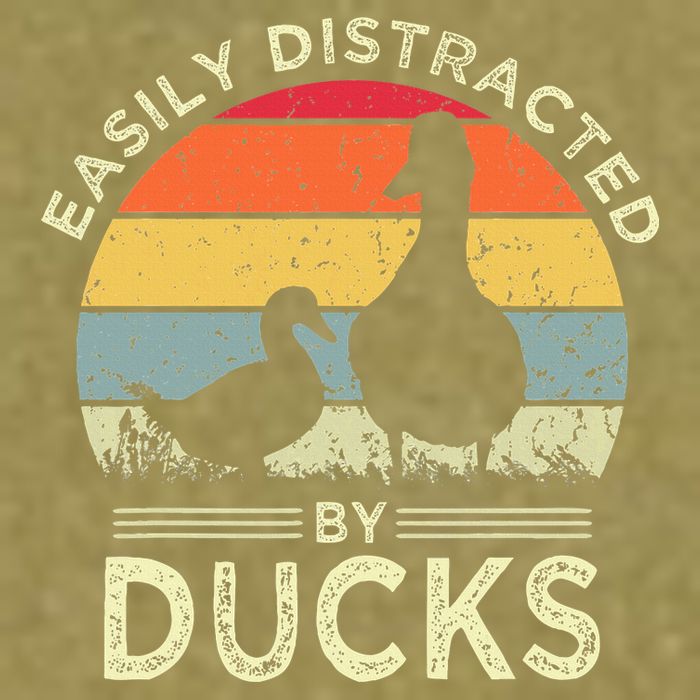 Easily Distracted By Ducks Garment-Dyed Women's Muscle Tee