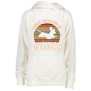 Easily Distracted By Weiners Dachshund Lovers Wiener Lovers Cool Gift Womens Funnel Neck Pullover Hood