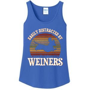 Easily Distracted By Weiners Dachshund Lovers Wiener Lovers Cool Gift Ladies Essential Tank