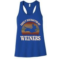 Easily Distracted By Weiners Dachshund Lovers Wiener Lovers Cool Gift Women's Racerback Tank