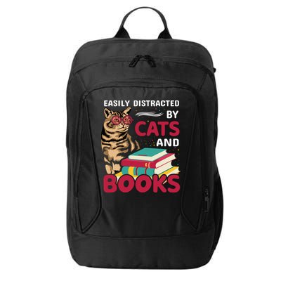 Easily Distracted By Cats And Books City Backpack