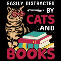Easily Distracted By Cats And Books Impact Tech Backpack