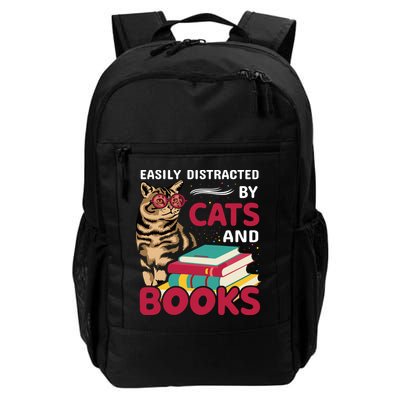 Easily Distracted By Cats And Books Backpack