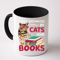 Easily Distracted By Cats And Books Mug