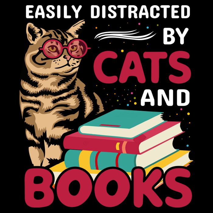 Easily Distracted By Cats And Books Mug