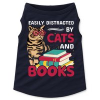 Easily Distracted By Cats And Books Doggie Tank