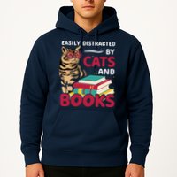Easily Distracted By Cats And Books Hoodie
