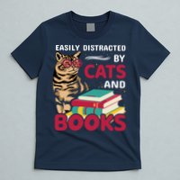 Easily Distracted By Cats And Books T-Shirt
