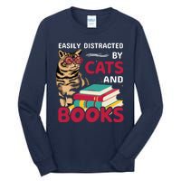 Easily Distracted By Cats And Books Tall Long Sleeve T-Shirt