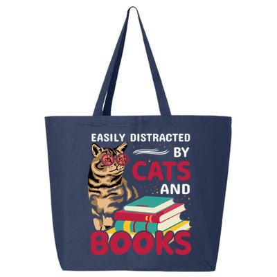 Easily Distracted By Cats And Books 25L Jumbo Tote