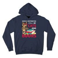 Easily Distracted By Cats And Books Tall Hoodie