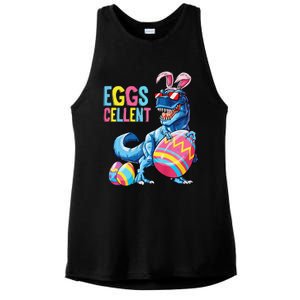 Easter Dinosaur Bunny T Rex Eggs Cellent Premium Ladies PosiCharge Tri-Blend Wicking Tank