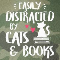 Easily Distracted by Cats and Books Cat & Book Lover Legacy Tie Dye Trucker Hat