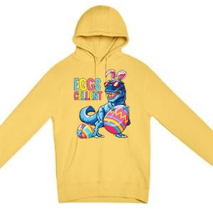 Easter Dinosaur Bunny T Rex Eggs Cellent Premium Pullover Hoodie