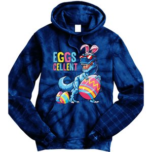 Easter Dinosaur Bunny T Rex Eggs Cellent Tie Dye Hoodie