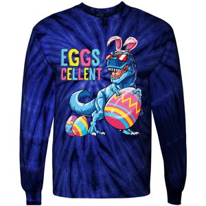 Easter Dinosaur Bunny T Rex Eggs Cellent Tie-Dye Long Sleeve Shirt