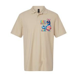 Easter Dinosaur Bunny T Rex Eggs Cellent Softstyle Adult Sport Polo