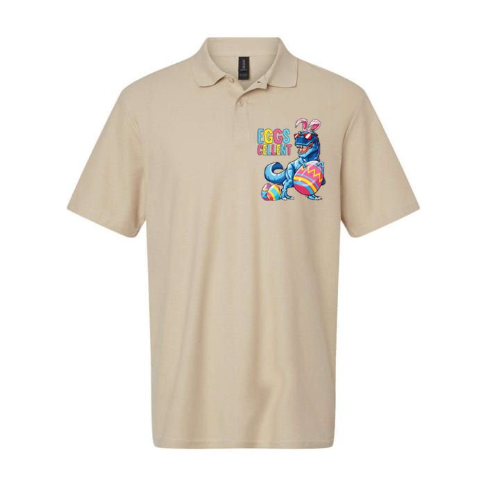 Easter Dinosaur Bunny T Rex Eggs Cellent Softstyle Adult Sport Polo