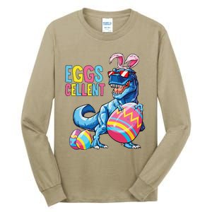 Easter Dinosaur Bunny T Rex Eggs Cellent Tall Long Sleeve T-Shirt