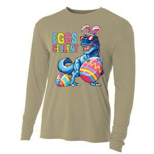 Easter Dinosaur Bunny T Rex Eggs Cellent Cooling Performance Long Sleeve Crew