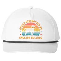 Easily Distracted By English Bulldog Snapback Five-Panel Rope Hat