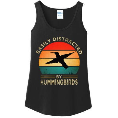 Easily Distracted By Hummingbirds Ladies Essential Tank