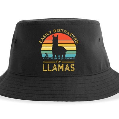 Easily Distracted By Llamas Sustainable Bucket Hat