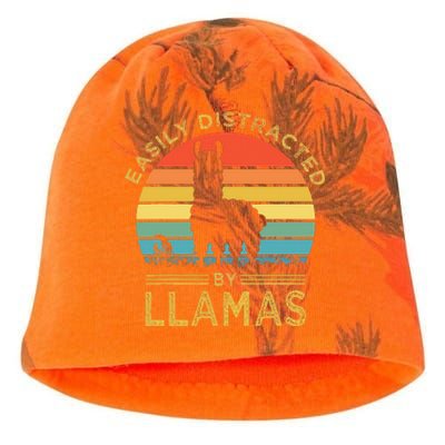 Easily Distracted By Llamas Kati - Camo Knit Beanie