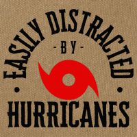 Easily Distracted By Hurricanes Hurricane Season Fun Weather Cotton Canvas Backpack