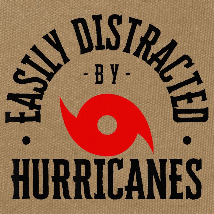Easily Distracted By Hurricanes Hurricane Season Fun Weather Cotton Canvas Backpack