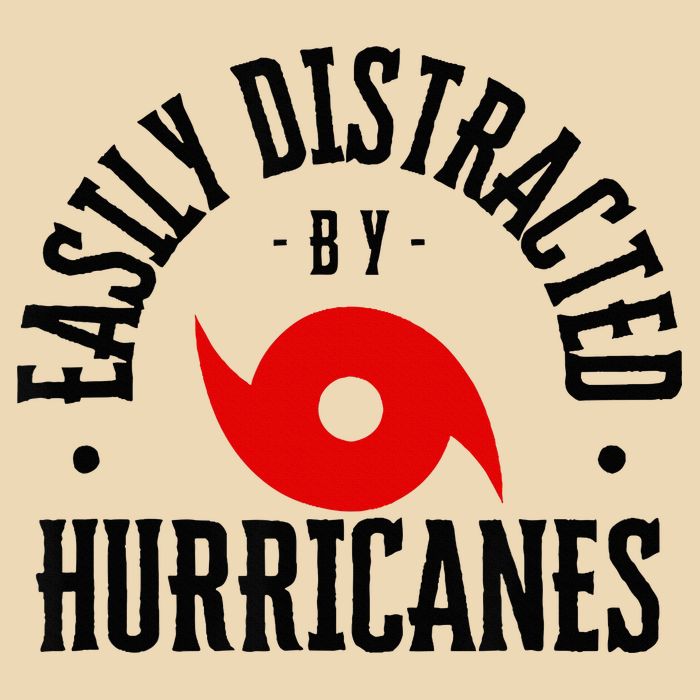 Easily Distracted By Hurricanes Hurricane Season Fun Weather Drawstring Bag
