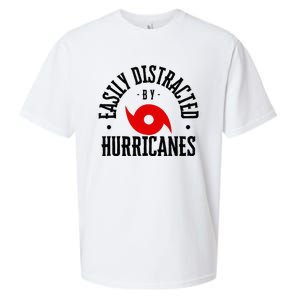 Easily Distracted By Hurricanes Hurricane Season Fun Weather Sueded Cloud Jersey T-Shirt