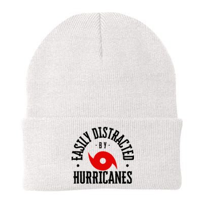 Easily Distracted By Hurricanes Hurricane Season Fun Weather Beanie