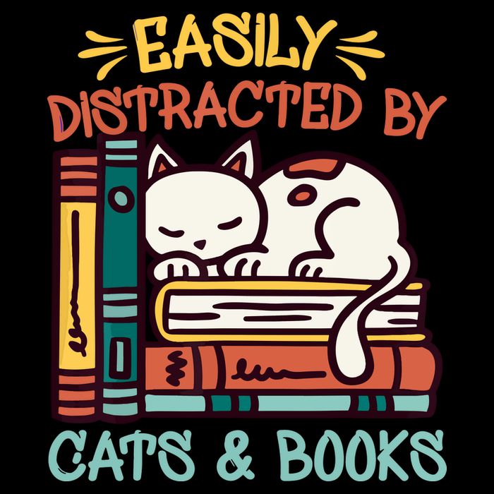 Easily Distracted By Cats And Books Cat & Book Lover 16oz Travel Tumbler