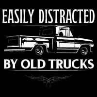 Easily Distracted By Old Pick Up Trucks Classic Pickup 7-Panel Snapback Hat