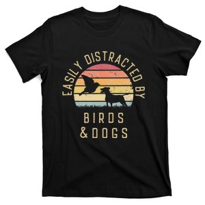 Easily Distracted By Birds And Dogs I Like Heart Bird Dog T-Shirt