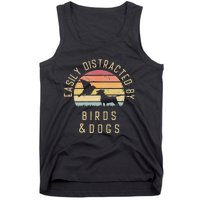 Easily Distracted By Birds And Dogs I Like Heart Bird Dog Tank Top