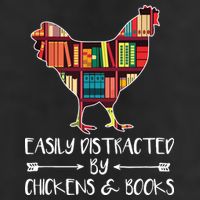 Easily Distracted By Chickens And Books Chicken Book Lover Adult Drive Performance Visor