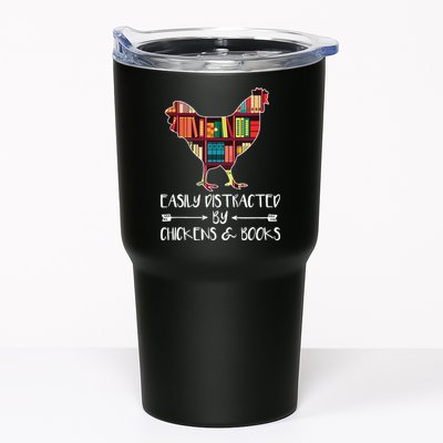 Easily Distracted By Chickens And Books Chicken Book Lover Tumbler