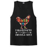 Easily Distracted By Chickens And Books Chicken Book Lover PosiCharge Competitor Tank