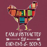 Easily Distracted By Chickens And Books Chicken Book Lover 16oz Travel Tumbler